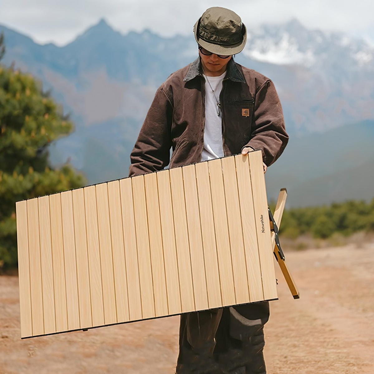 Naturehike Bàn Nhôm Cuộn Trứng Xếp Gọn Cắm Trại CNK2300JU010