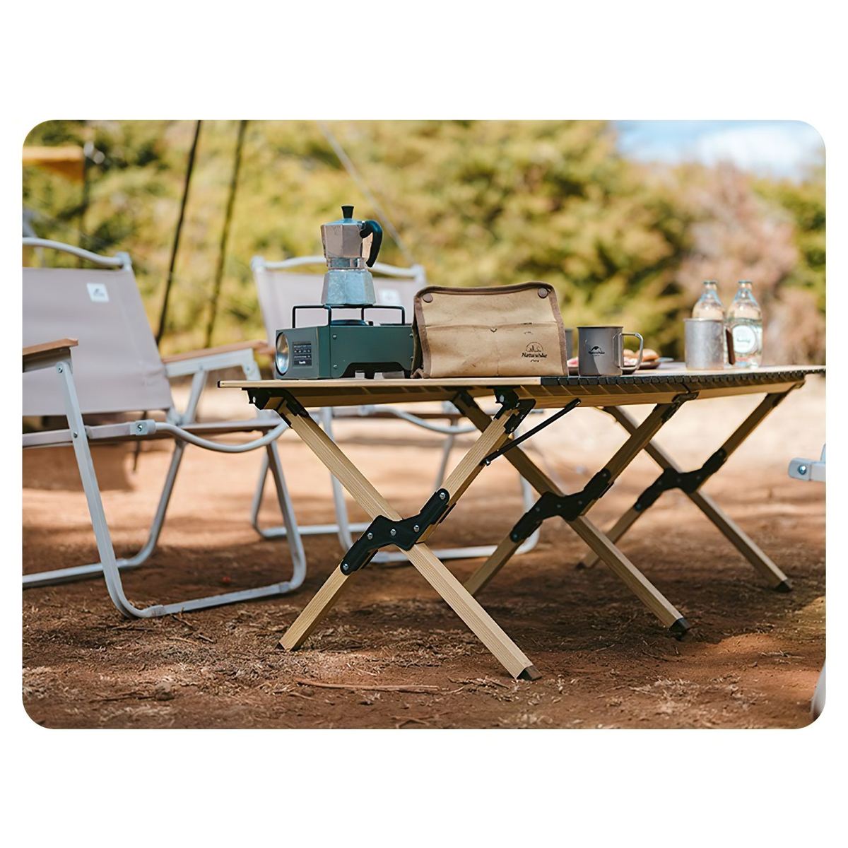 Naturehike Bàn Nhôm Cuộn Trứng Xếp Gọn Cắm Trại CNK2300JU010