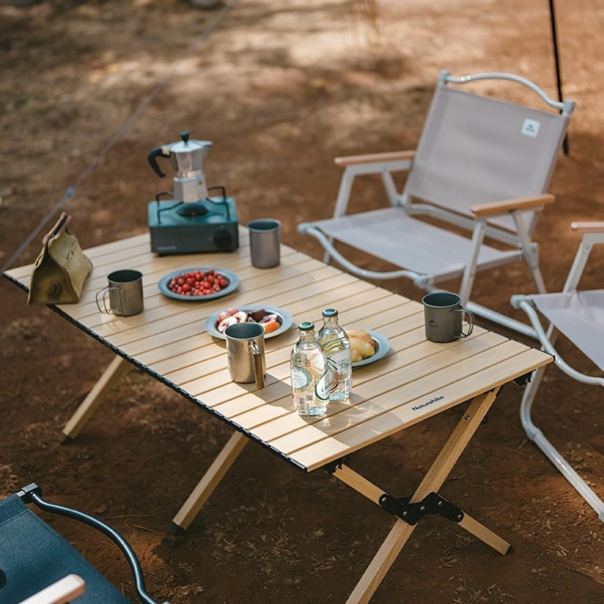 Naturehike Bàn Nhôm Cuộn Trứng Xếp Gọn Cắm Trại CNK2300JU010
