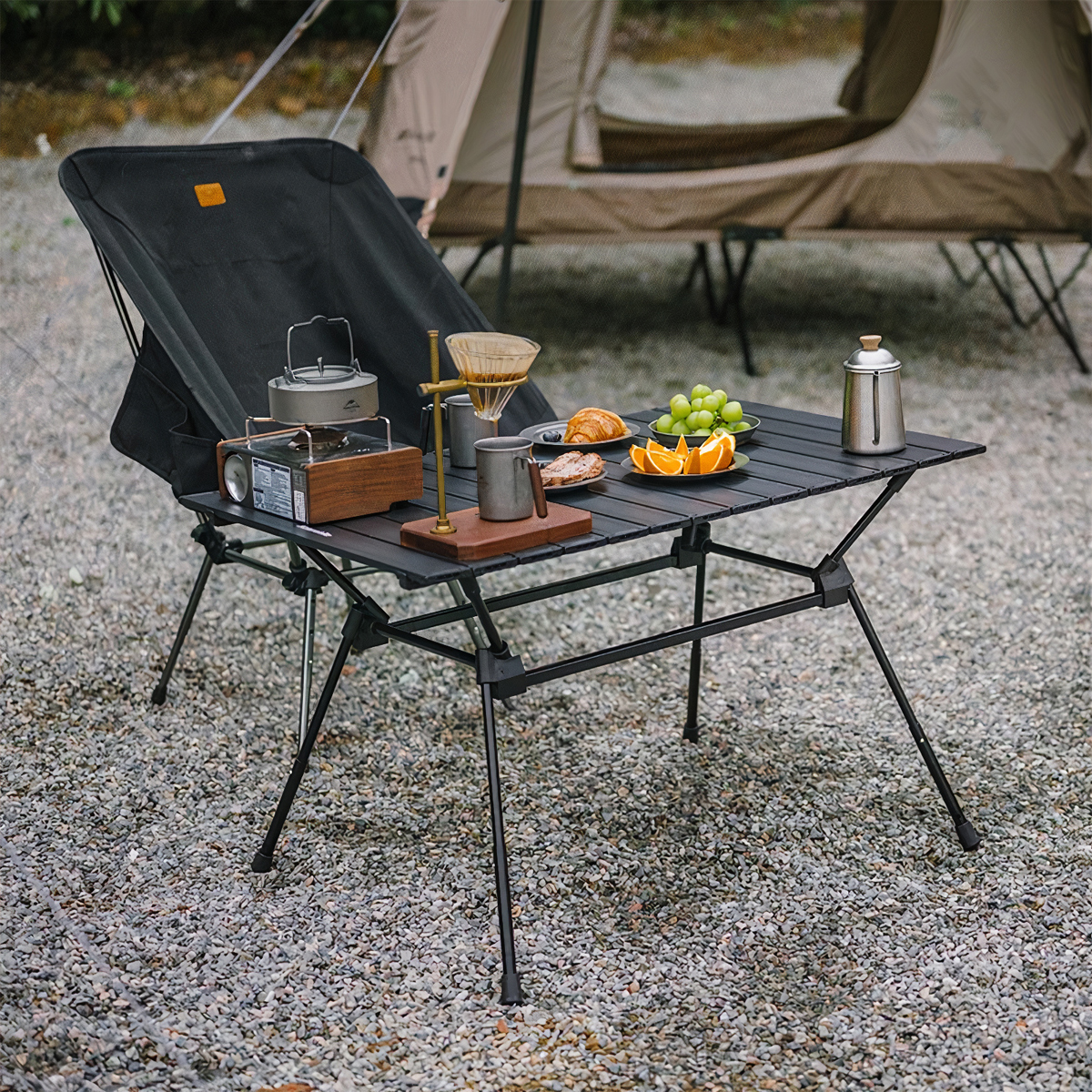 NatureHike CNH22JU025 Bàn nhôm cắm trại gấp gọn điều chỉnh độ cao FT12