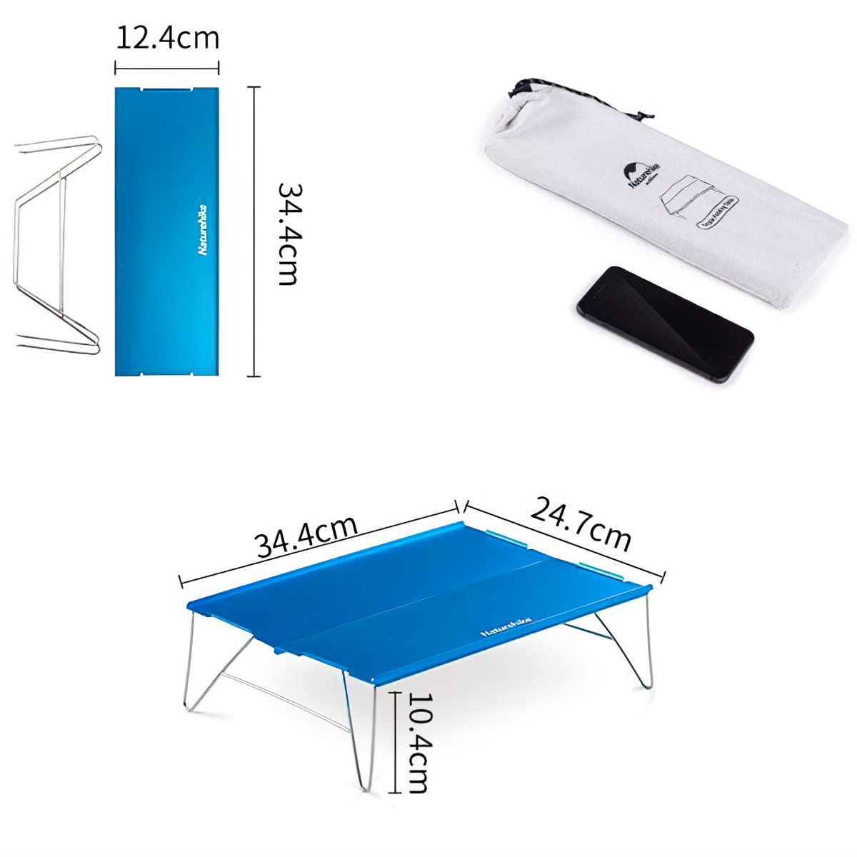 Naturehike NH17Z001-L Bàn Nhôm Mini Cắm Trại Gấp Gọn Aluminum Alloy Folding Table