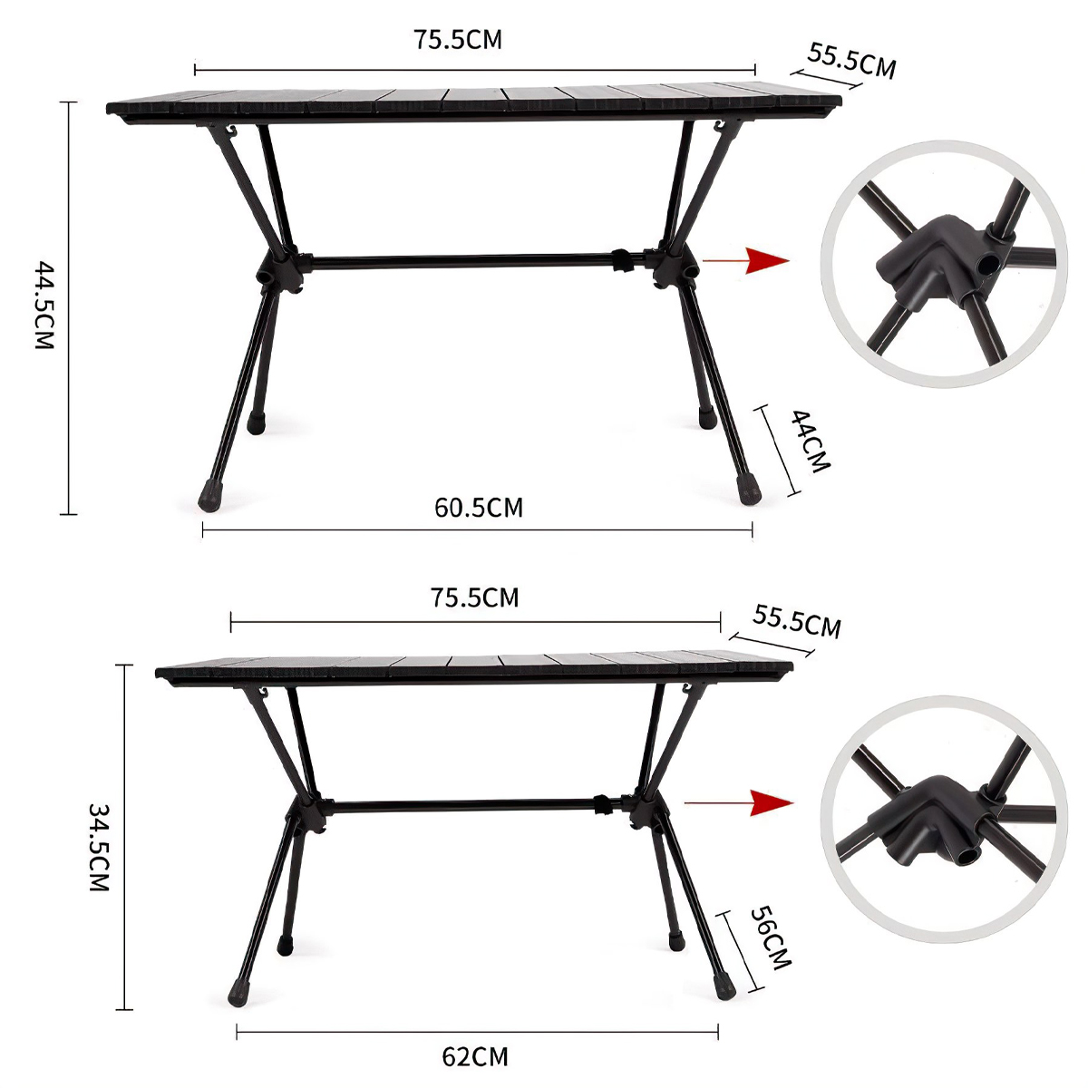 Naturehike CNH22JU037 Bàn Nhôm Xếp Gọn Cắm Trại FT11
