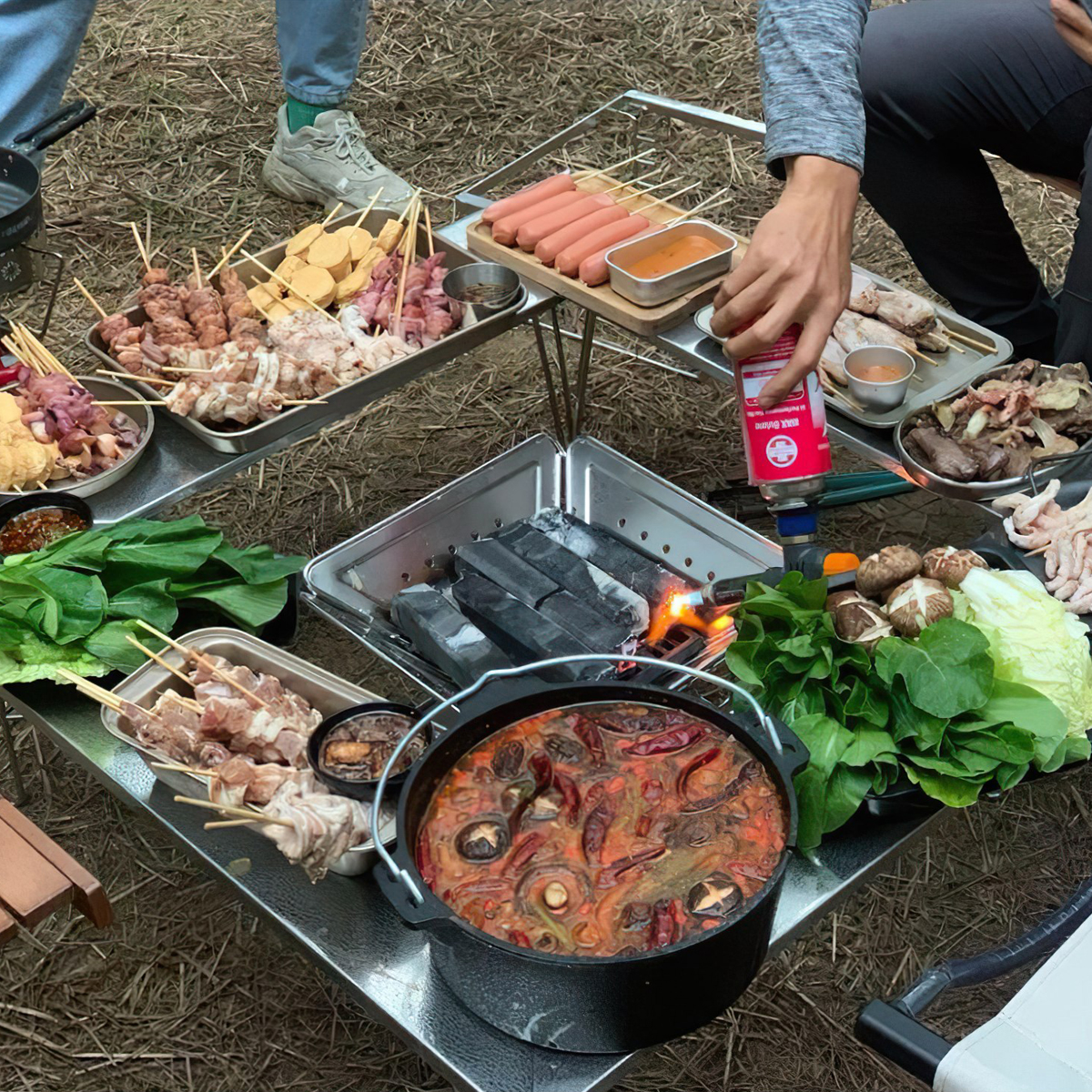 Bàn Quây Bếp Nướng Cắm Trại CampingMoon T-503