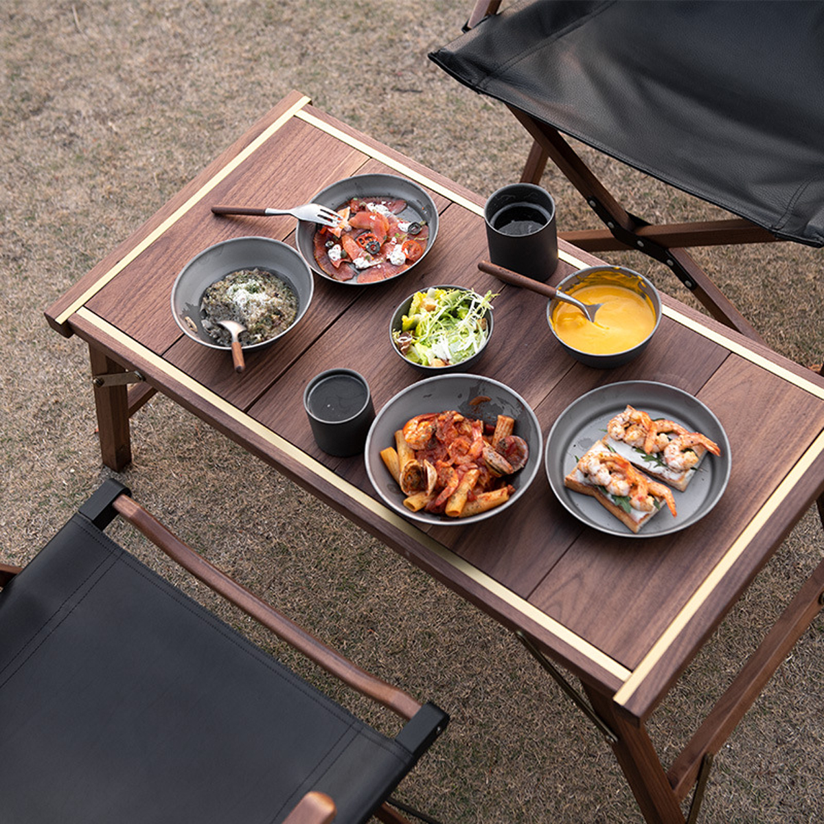 Naturehike Bàn Gỗ Cắm Trại Glamping Sang Trọng