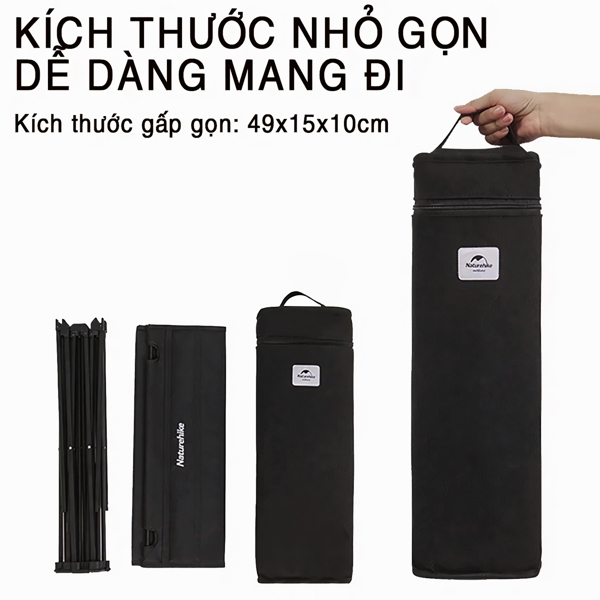 NatureHike Bàn Cắm Trại Vải Cuộn Gấp Gọn