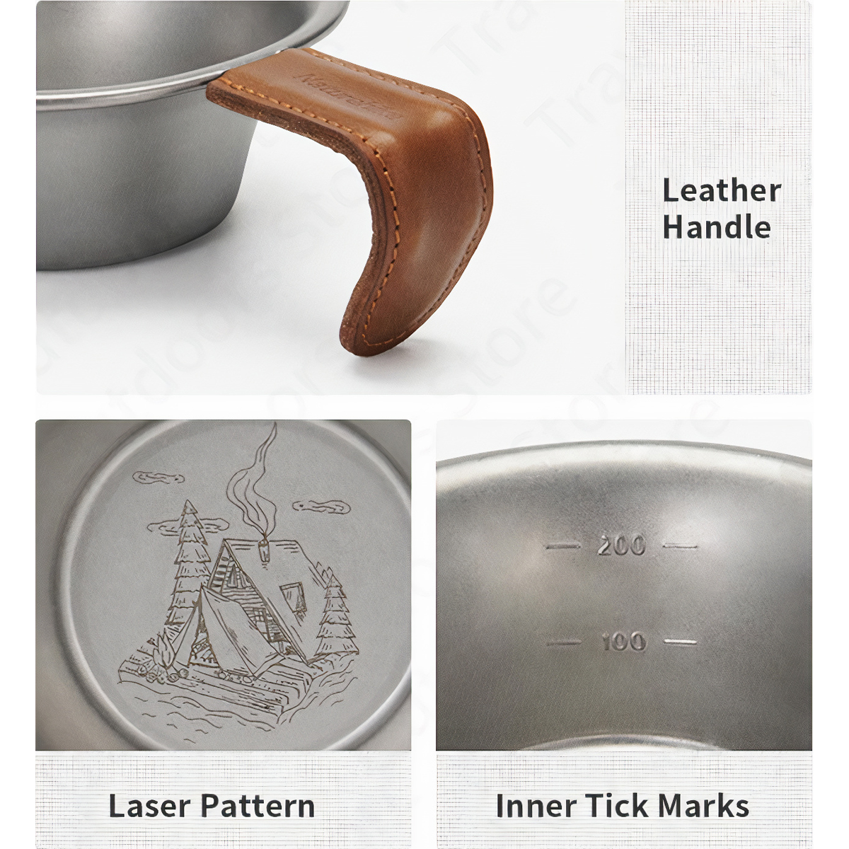 Naturehike Bát Cá Nhân Inox Glamping – Đi Rừng, Cắm Trại