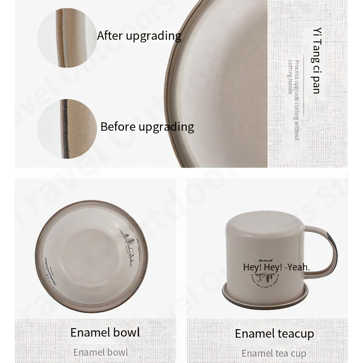 Naturehike Bát Đĩa Cắm Trại Du Lịch Tráng Men