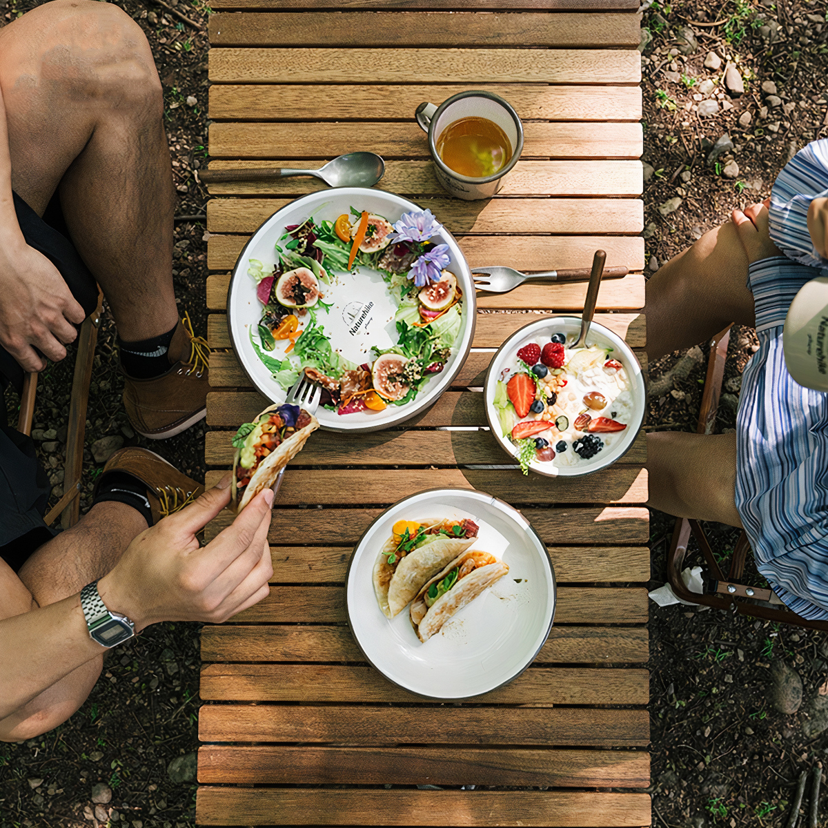 Naturehike Bát Đĩa Cắm Trại Du Lịch Tráng Men