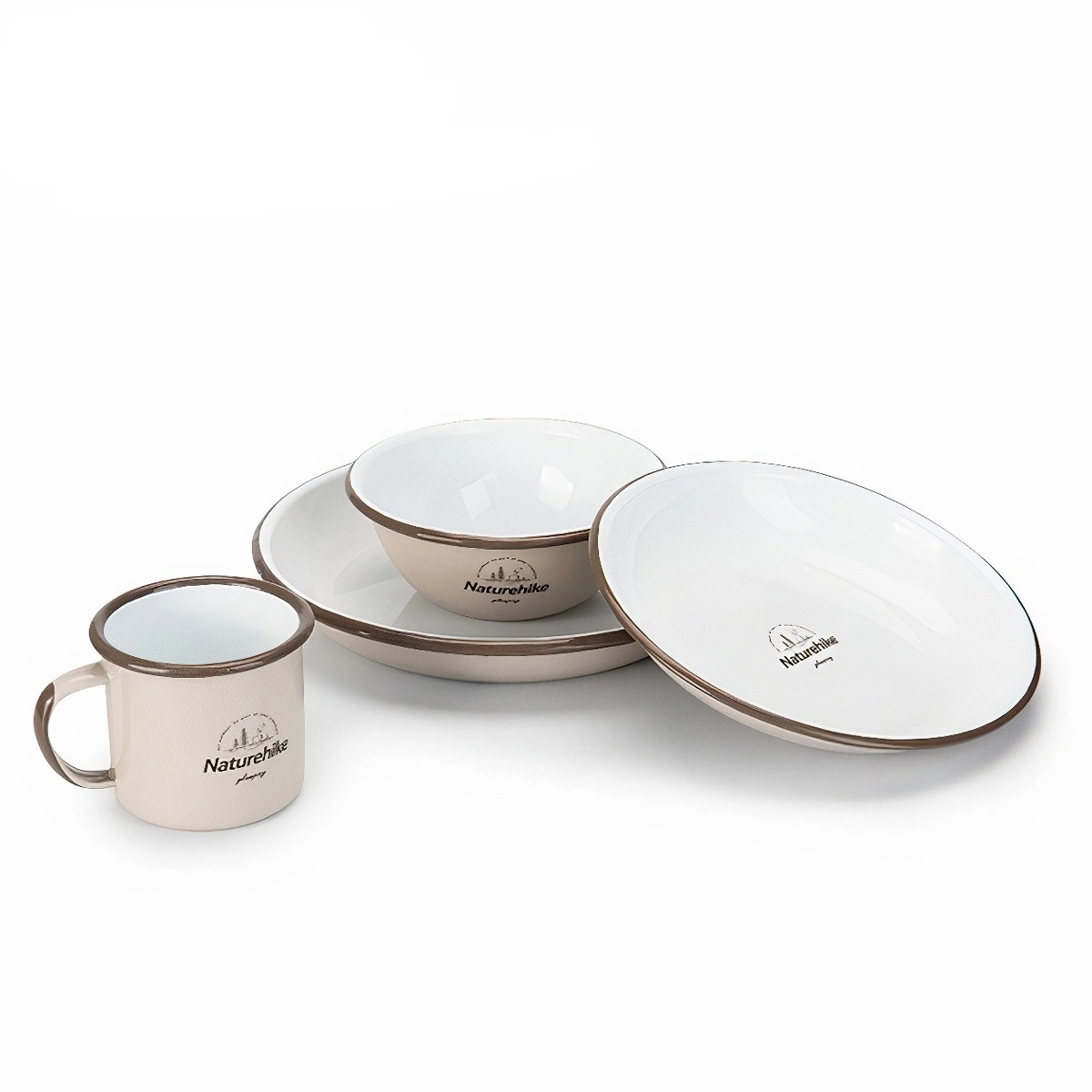 Naturehike Bát Đĩa Cắm Trại Du Lịch Tráng Men