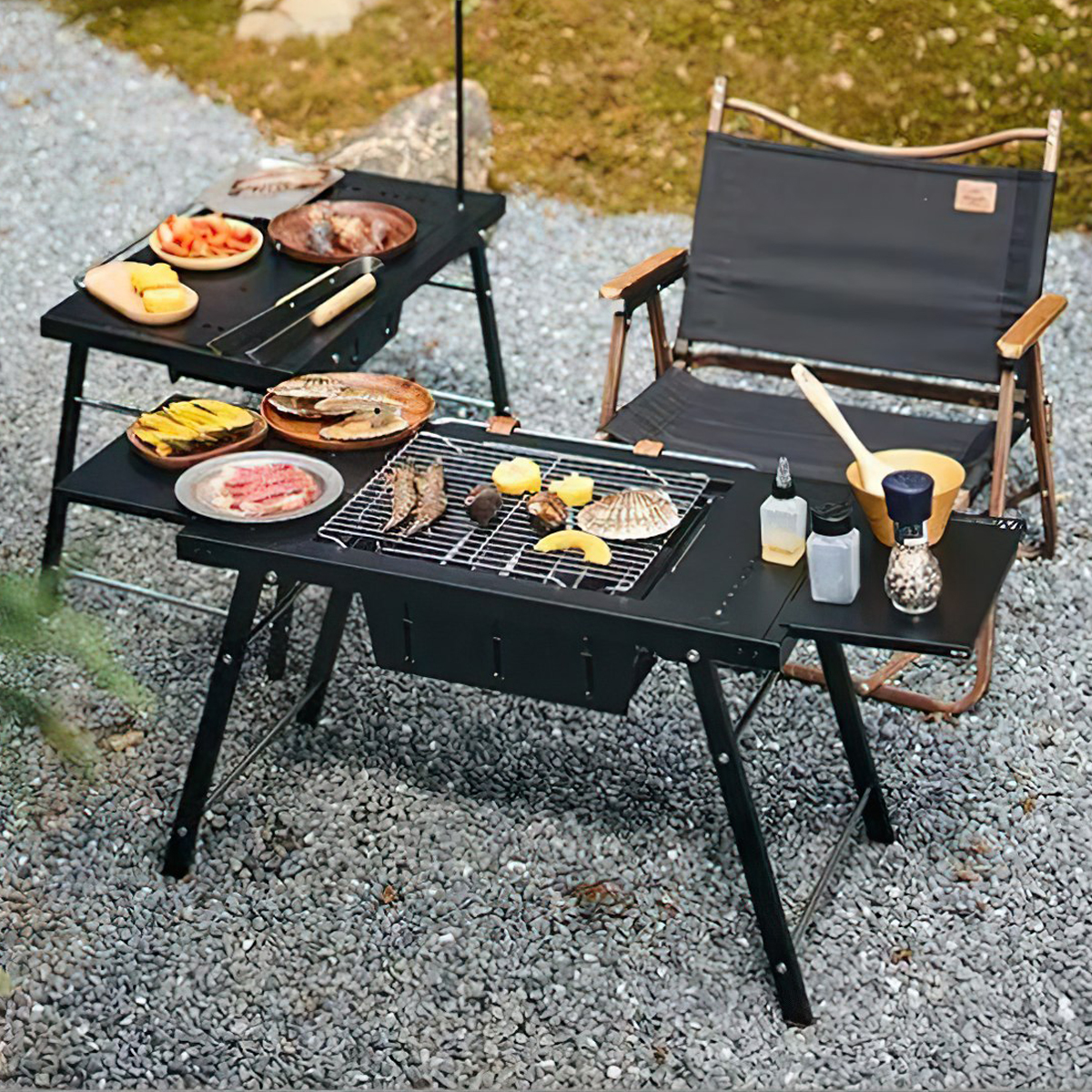 Naturehike CNK2300CW014 Bếp Bàn Nướng Cắm Trại Di Động Đa Năng