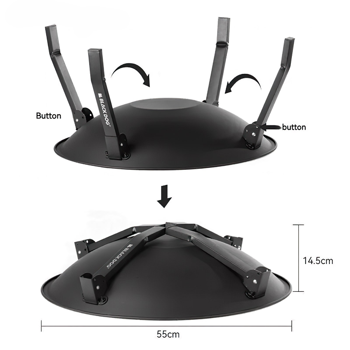 Blackdog Cbd230Cf013 Bếp Cắm Trại Hố Lửa -  Lò Gấp