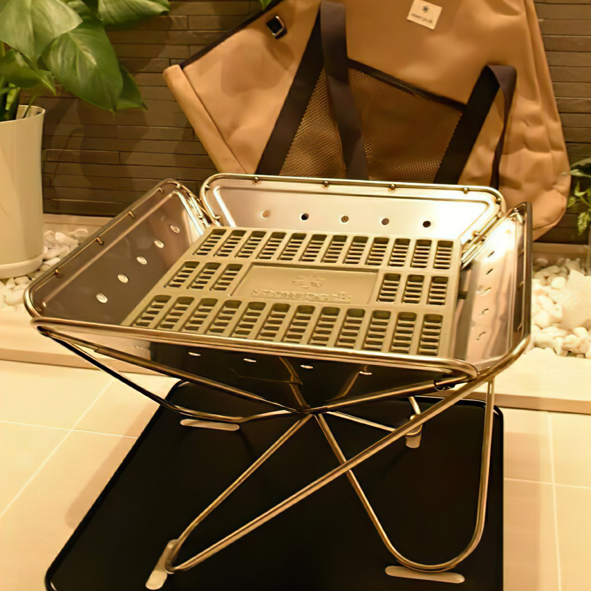 Bếp Củi Cắm Trại Du Lịch Snowpeak Fireplace L Starter Set (Japan Set)