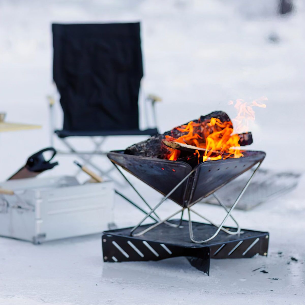 Bếp Củi Cắm Trại Du Lịch Snowpeak Fireplace M Starter Set (Japan Set)