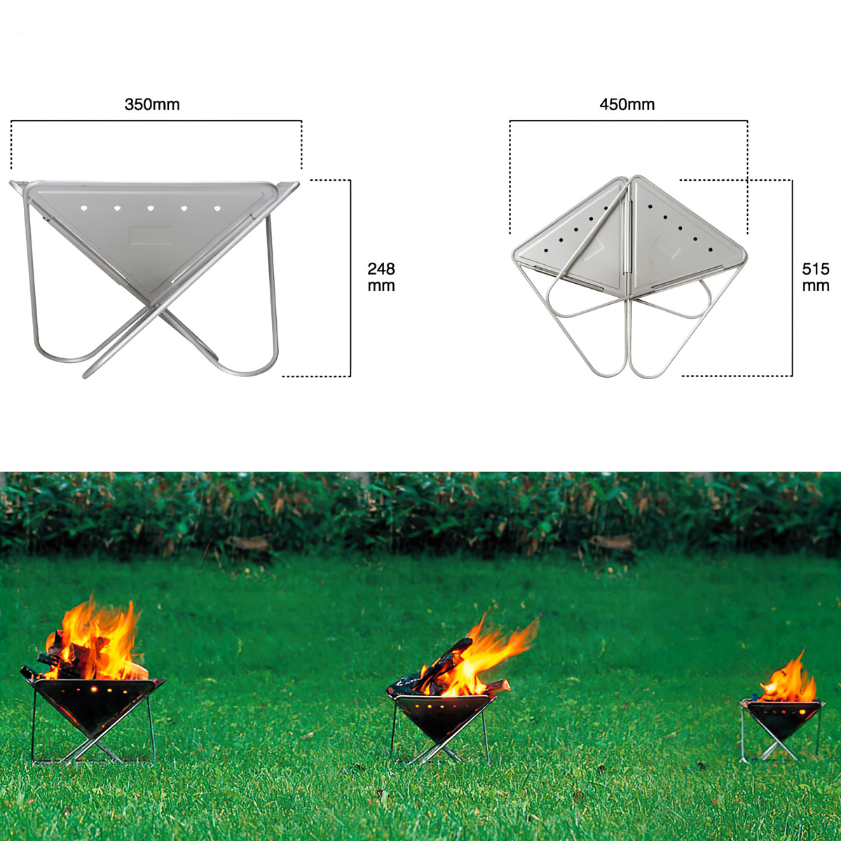 Bếp Củi Cắm Trại Du Lịch Snowpeak Fireplace M Starter Set (Japan Set)