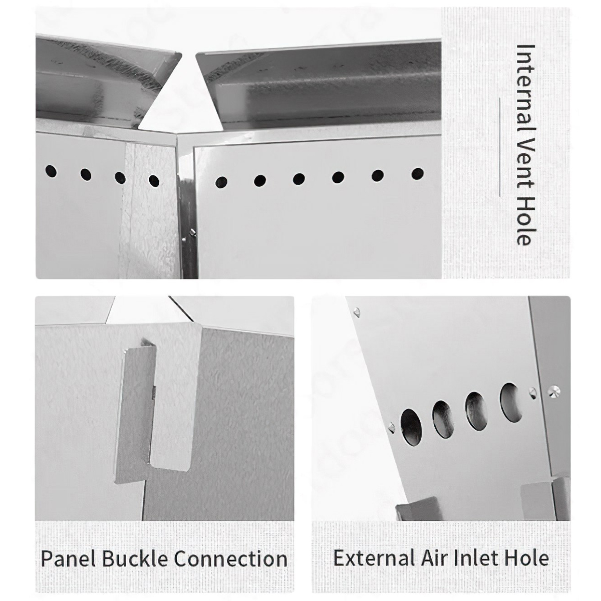 Bếp Củi Lục Giác Xếp Gọn Cắm Trại Naturehike