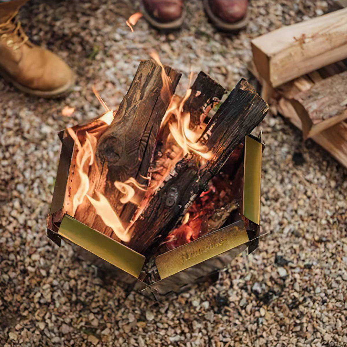 Bếp Củi Lục Giác Xếp Gọn Cắm Trại Naturehike