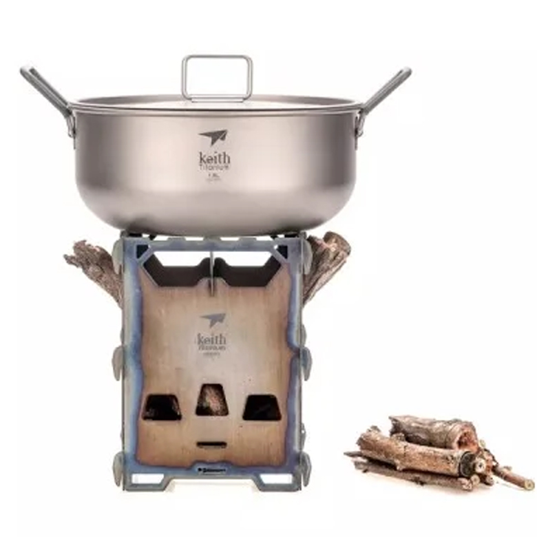 Keith Titanium Bếp Cắm Trại Củi Xếp Gọn