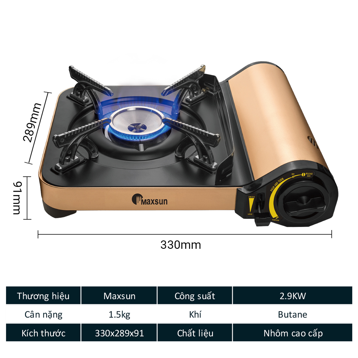 Maxsun MS-7 Bếp Ga Cắm Trại Mini