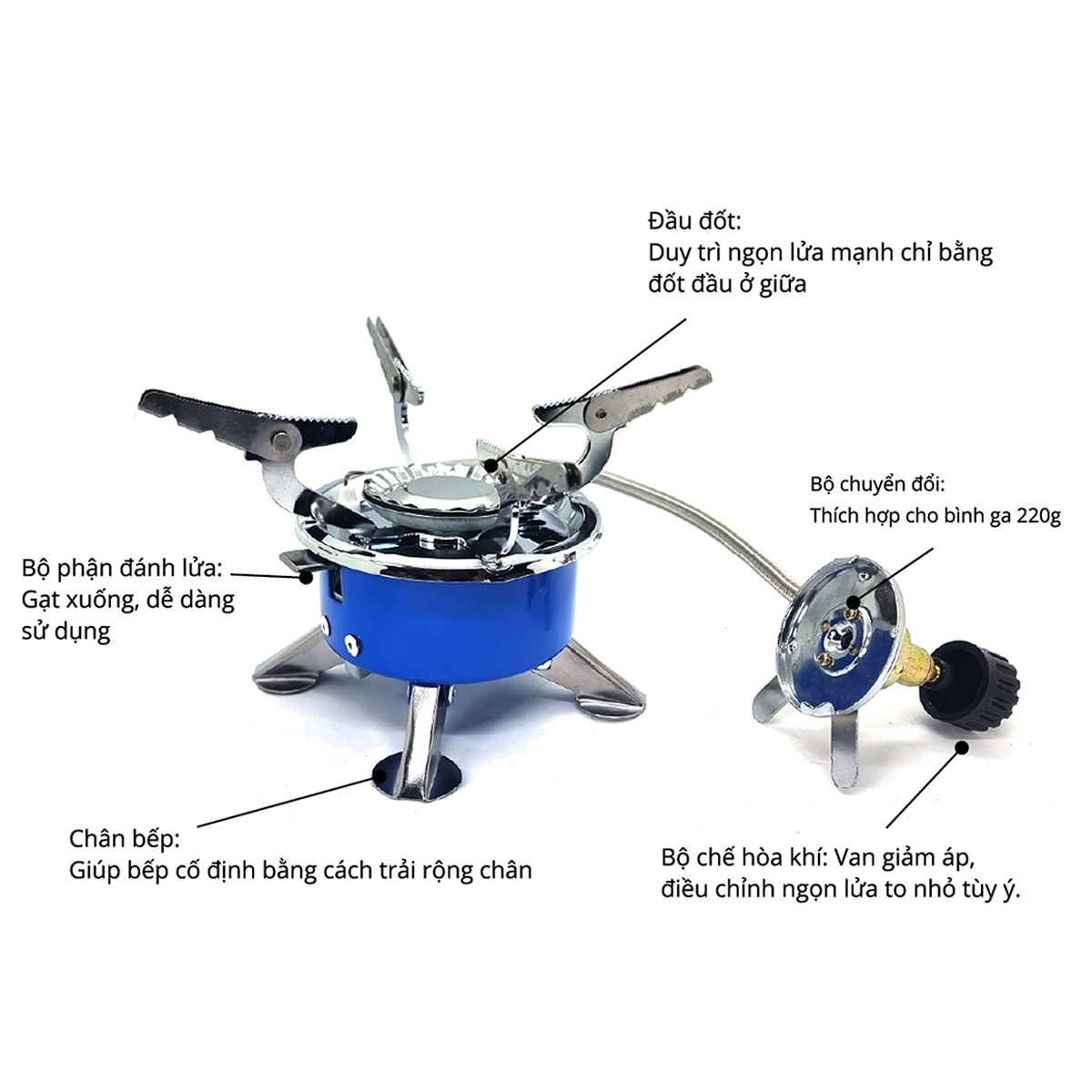 Maxsun MSCS-100R Bếp Ga Cắm Trại Mini