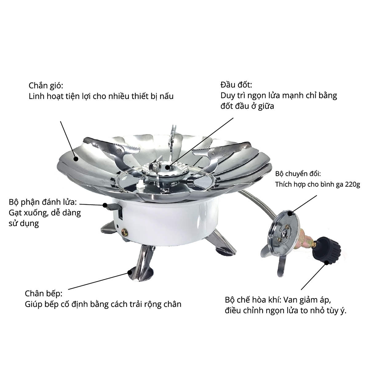 Maxsun MSCS-215R Bếp Ga Cắm Trại Mini