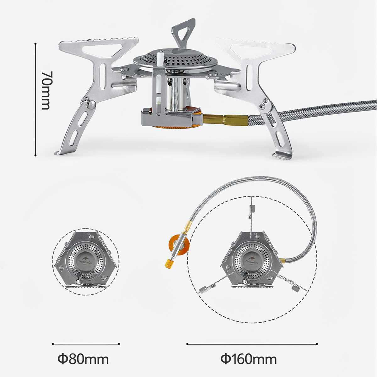 Naturehike Bếp Ga Dã Ngoại Xếp Gọn Folding Camping Stove