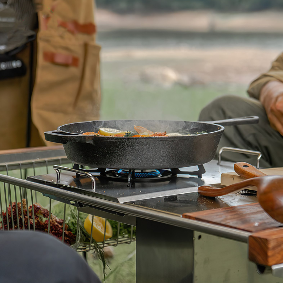 Bếp Ga Glamping Để Bàn Naturehike G01 Tabletop Folding Single Head Gas Furnace