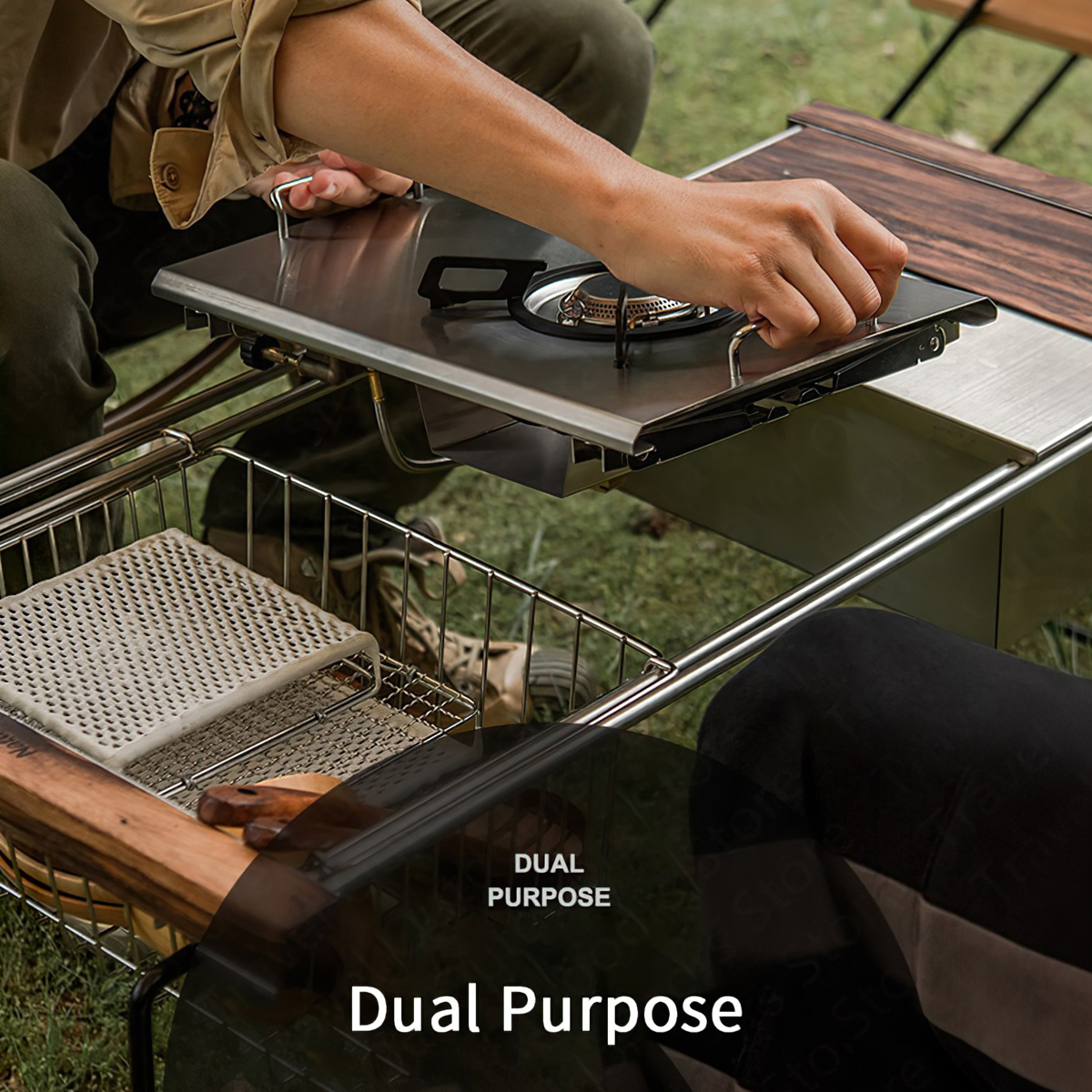 Bếp Ga Glamping Để Bàn Naturehike G01 Tabletop Folding Single Head Gas Furnace