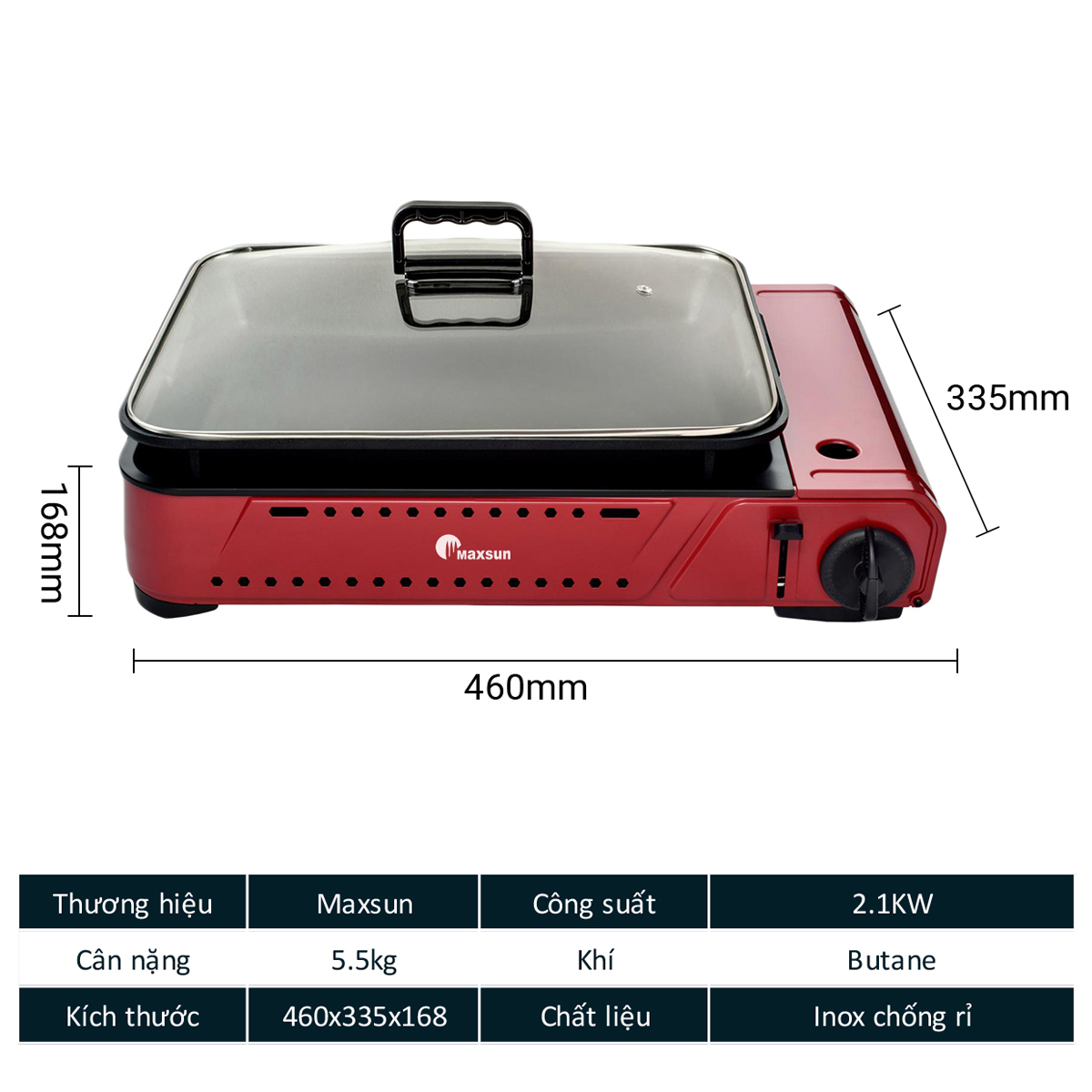 Maxsun MS-8 Bếp Ga Mini Cắm Trại