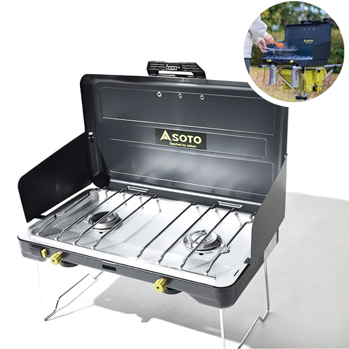 Bếp Gas Cắm Trại Du Lịch Soto High Power 2 Burner
