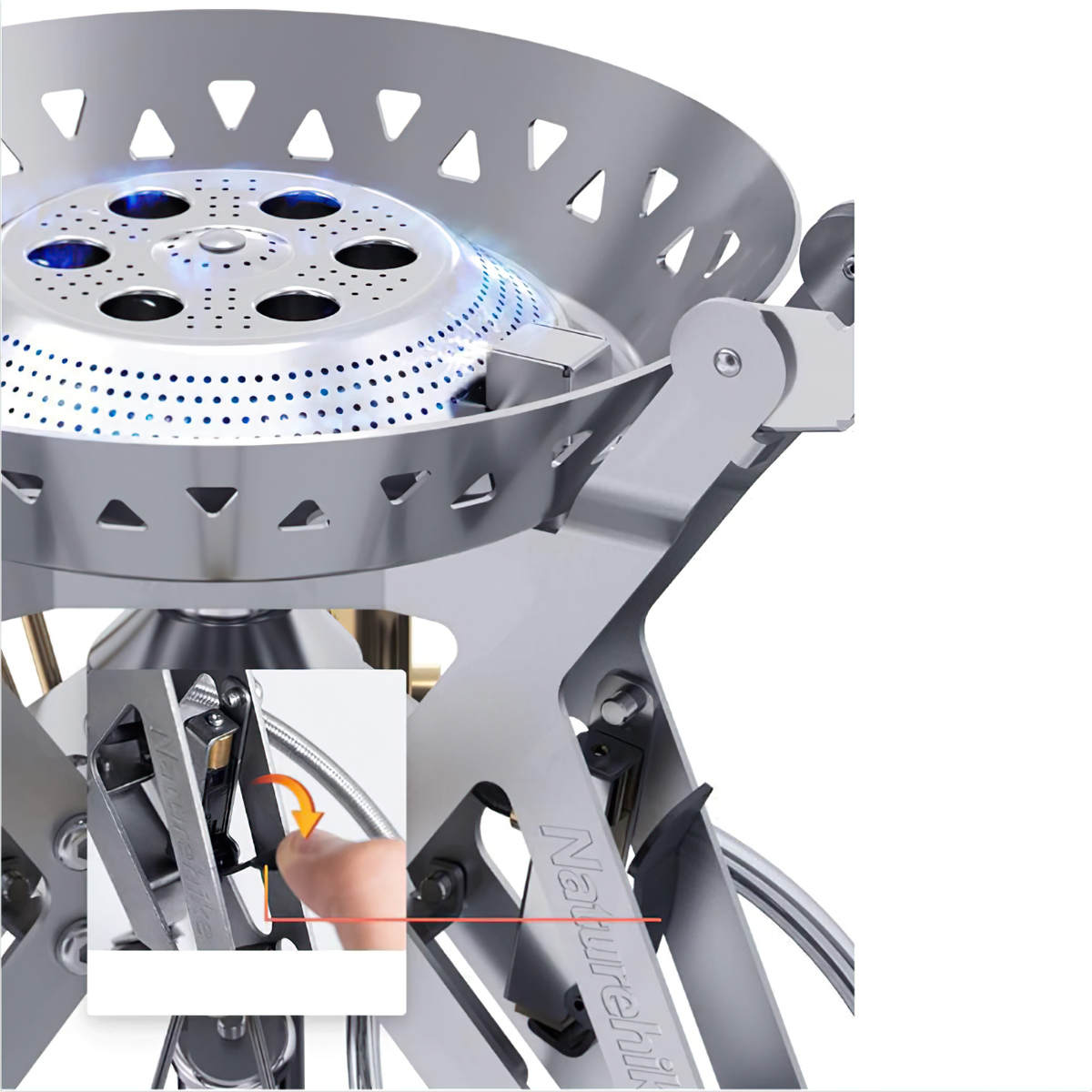 Naturehike Bếp Gas Cắm Trại Xếp Gọn NH20RJ009 Công Suất 3300W