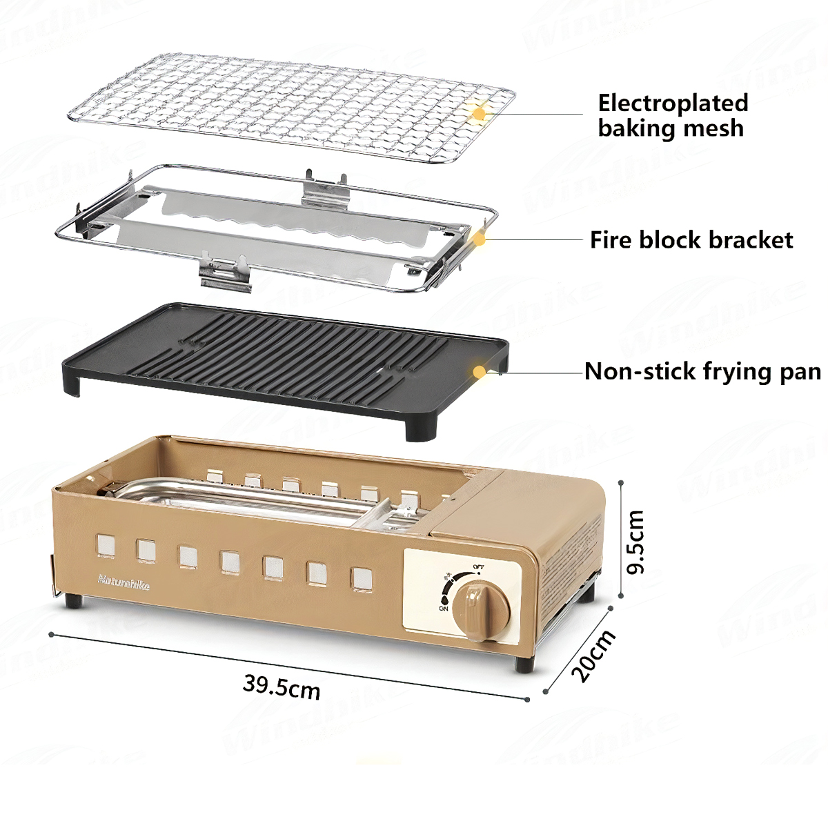 Bếp Gas Và Bộ Nồi Lẩu Nướng Mang Đi Cắm Trại dã ngoại Naturehike