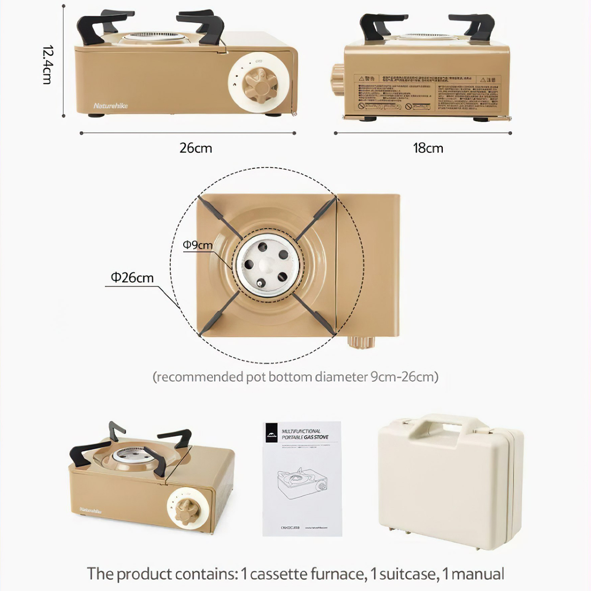 Bếp Gas Mini Cắm Trại Cassette Naturehike