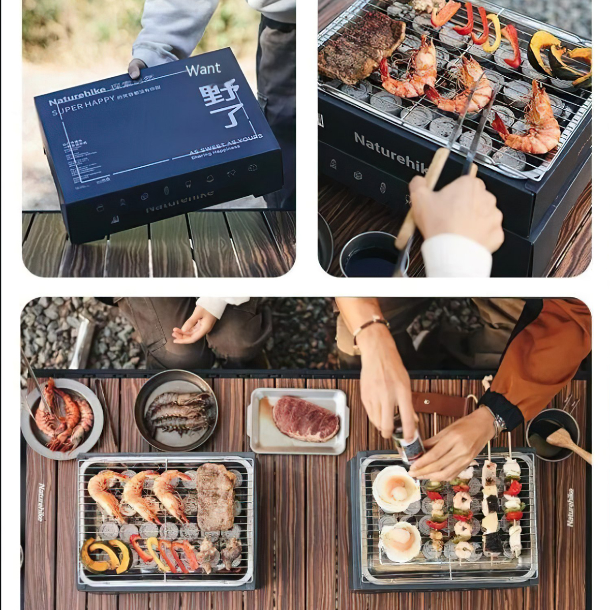 Naturehike CNK2300CW012 Bếp Nướng Cắm Trại BBQ Dùng Một Lần