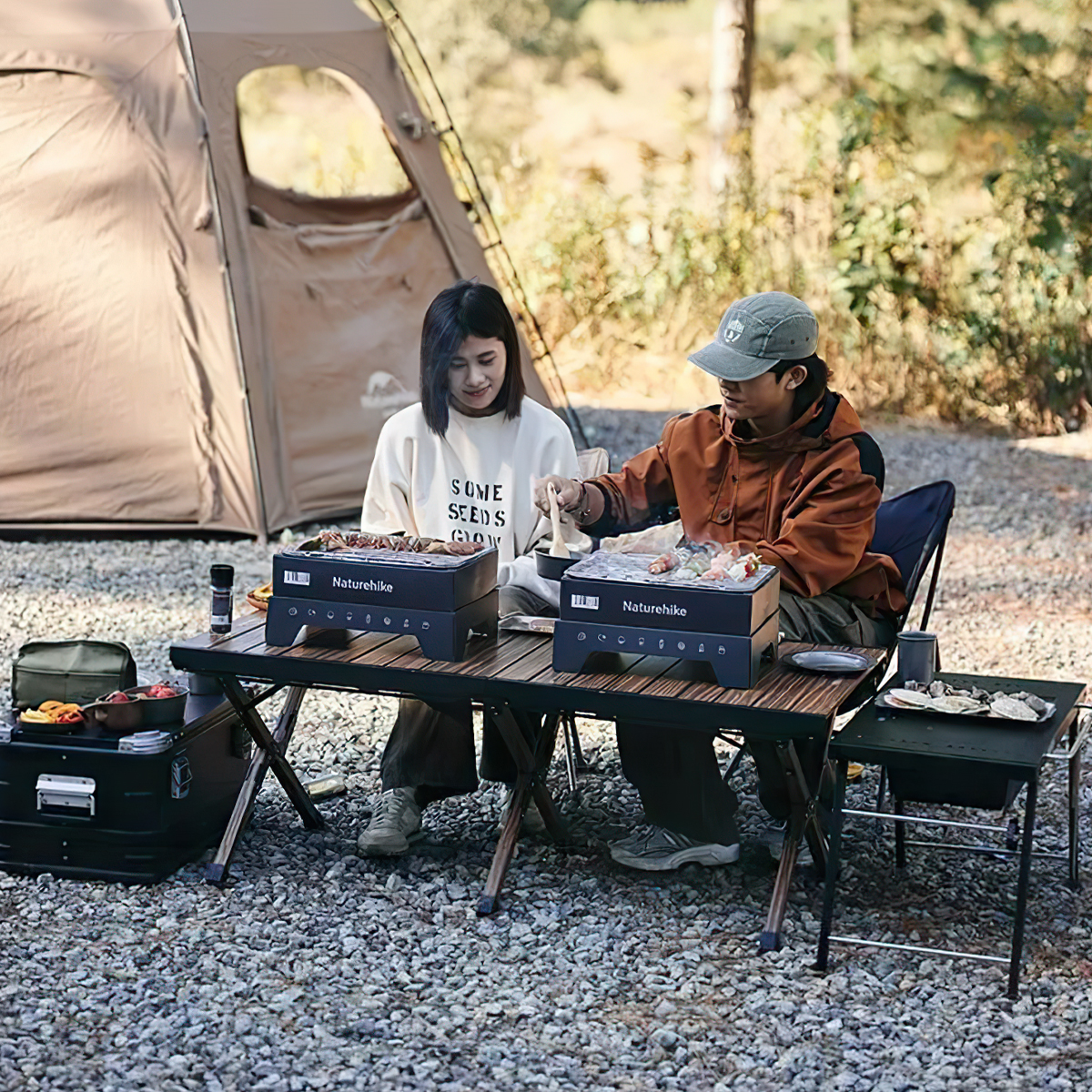 Naturehike CNK2300CW012 Bếp Nướng Cắm Trại BBQ Dùng Một Lần