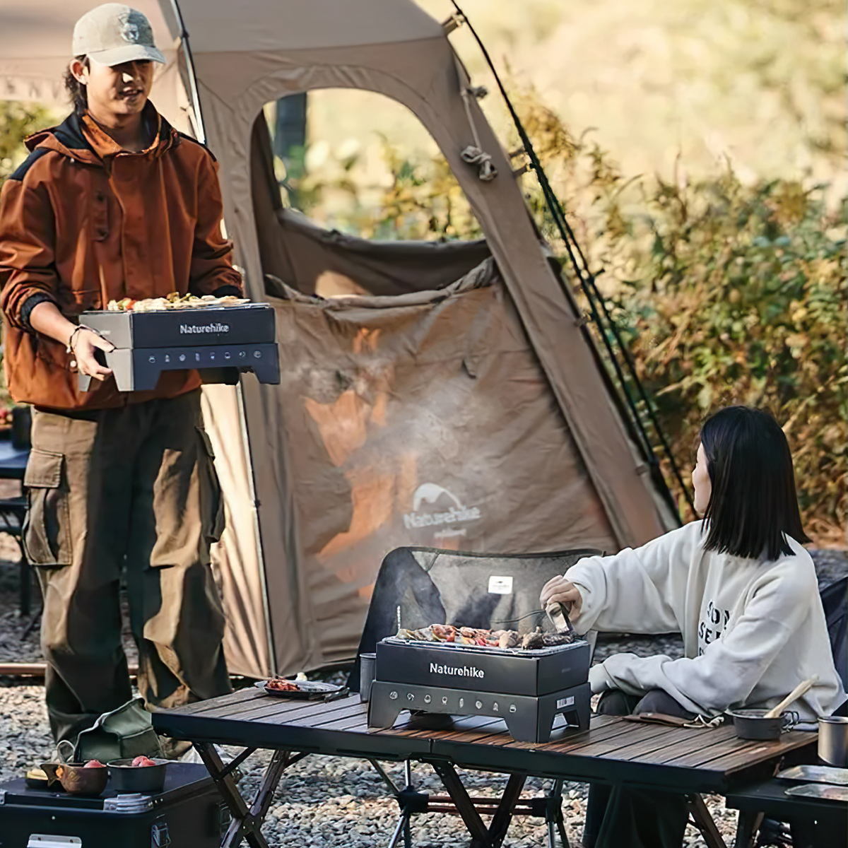 Naturehike CNK2300CW012 Bếp Nướng Cắm Trại BBQ Dùng Một Lần