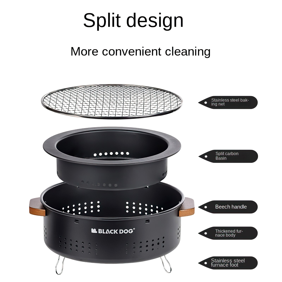 BLACKDOG CBD2450CF010 Bếp Nướng Tròn Cắm Trại