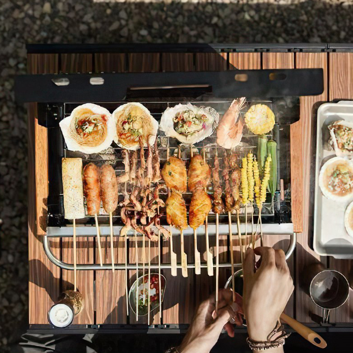 Naturehike CNK2300CJ010 Bếp Than Hoa Nhỏ Gọn Cắm Trại BBQ