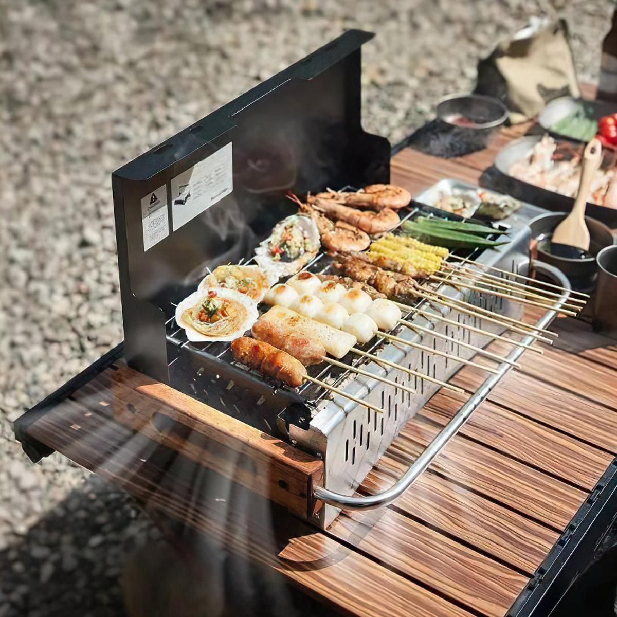 Naturehike CNK2300CJ010 Bếp Than Hoa Nhỏ Gọn Cắm Trại BBQ