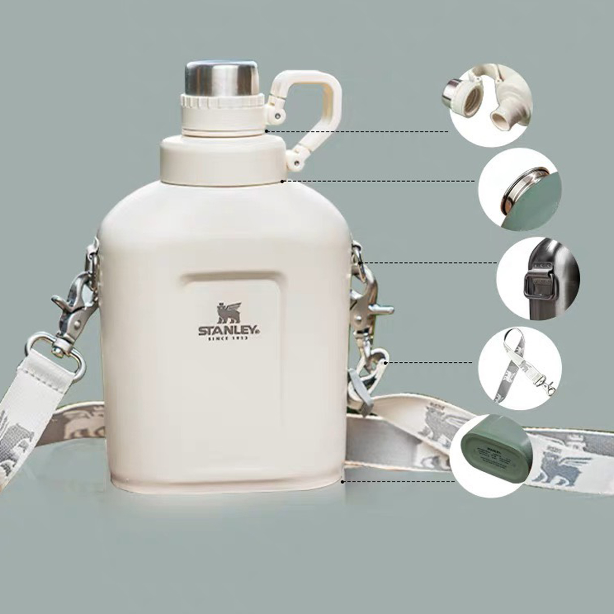 Stanley  Bi Đông Dã Chiến Cắm Trại Stanley The Legendary Classic – 1.1Qt