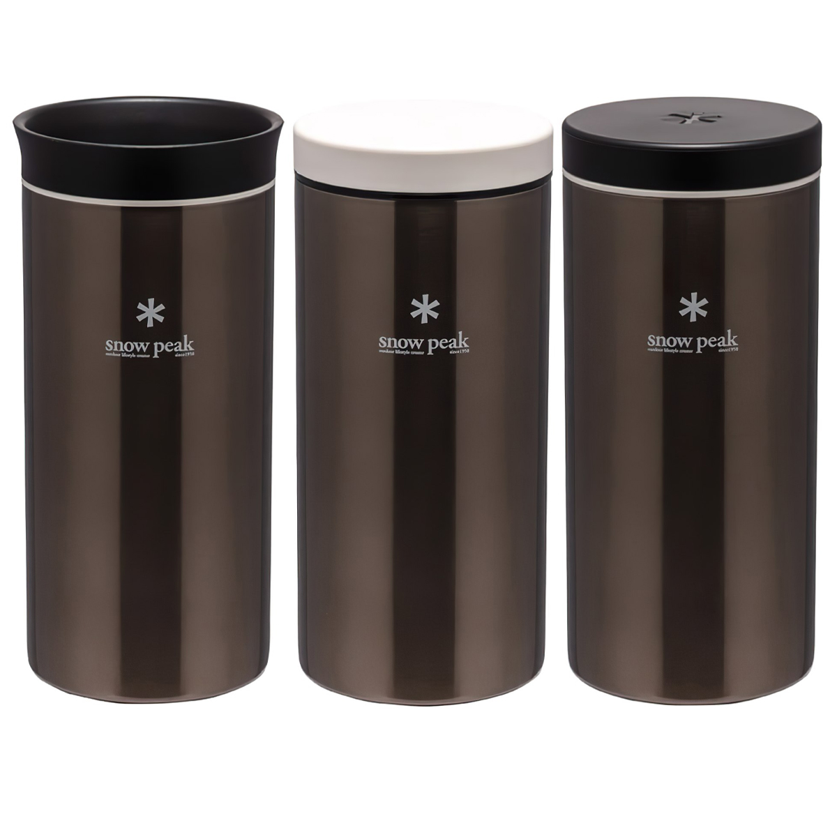 Bình Giữ Nhiệt Cắm Trại Du Lịch Snowpeak Kanpai Bottle 350ml Dark Silver