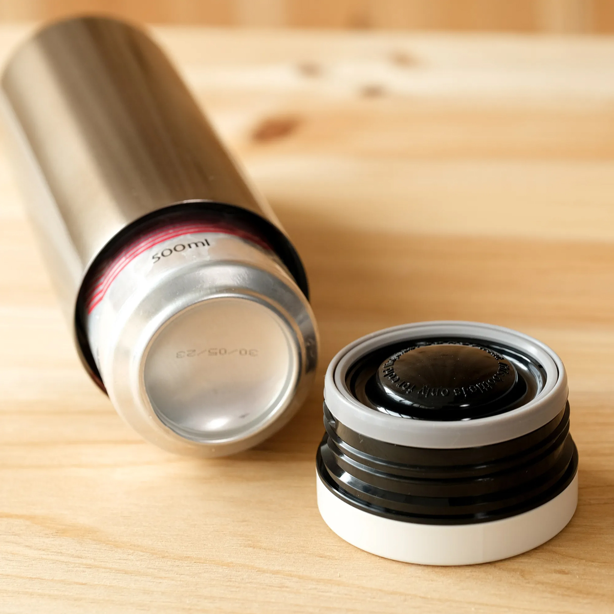 Bình Giữ Nhiệt Cắm Trại Du Lịch Snowpeak Kanpai Bottle 500Ml Dark Silver