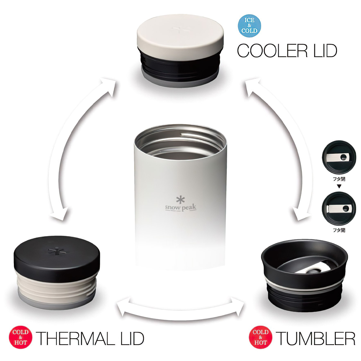 Bình Giữ Nhiệt Cắm Trại Du Lịch Snowpeak Kanpai Bottle 500Ml Dark Silver