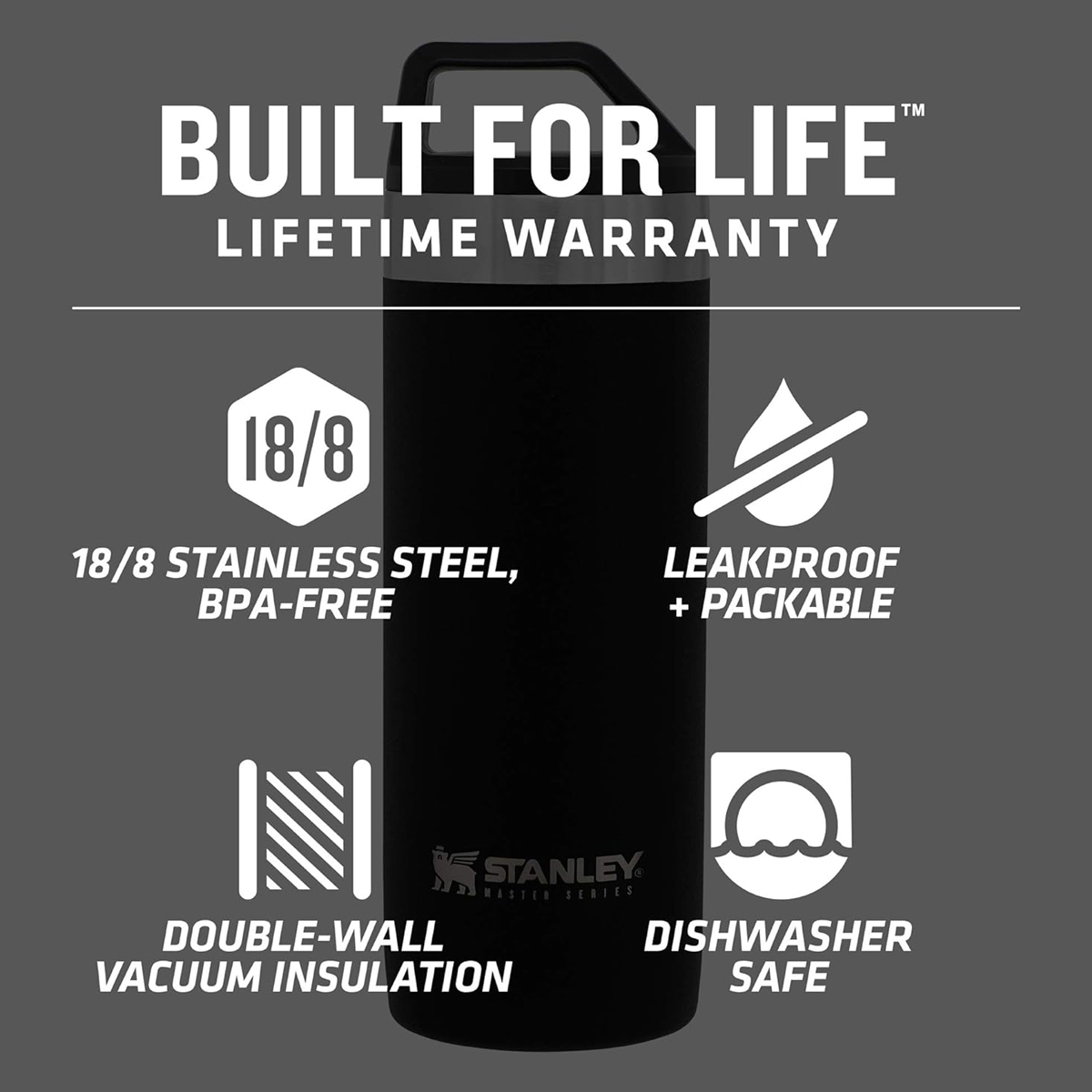 Bình Giữ Nhiệt Cắm Trại Stanley Master Unbreakable Packable 530Ml