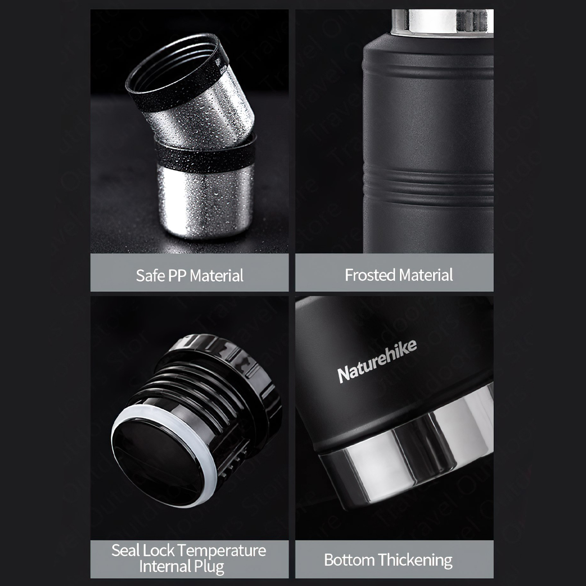 Naturehike Bình Giữ Nhiệt Lưỡng Tính Cắm Trại ( outdoor Vacuum Insulated Bottle with handle Q-9H )