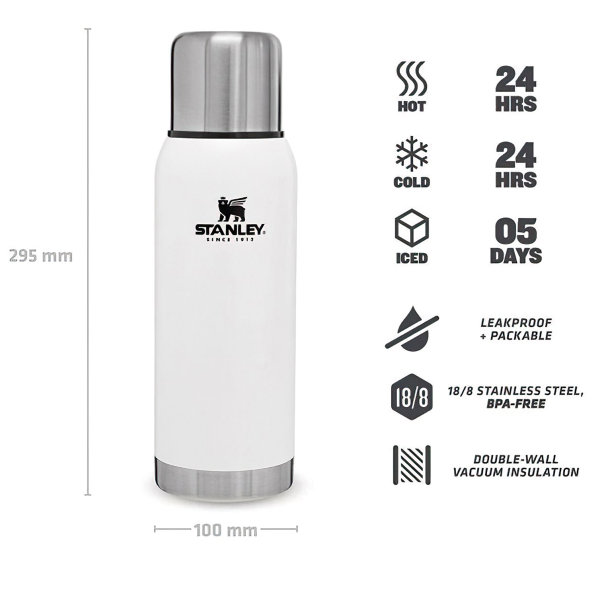 Bình Giữ Nhiệt Cắm Trại Stanley Adventure Stainless Steel Vacuum Bottle 1000ml