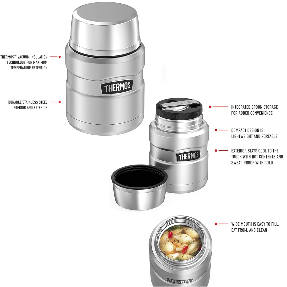 Thermos Stainless King Bình Giữ Nhiệt Thực Phẩm 470ml