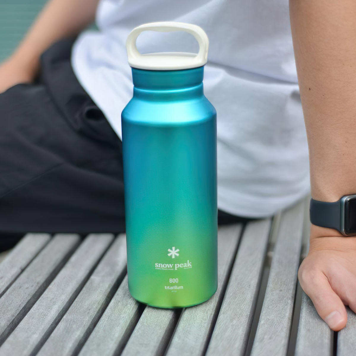 Bình Nước Cắm Trại Du Lịch Snowpeak Titanium Aurora Bottle Ocean ( New 2023 )