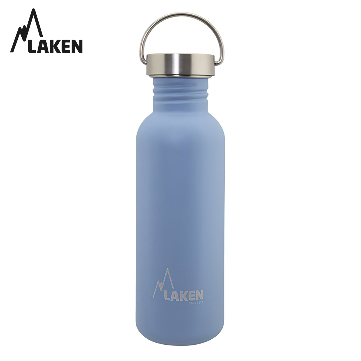 Bình Nước Inox Cắm Trại Laken Basic Steel 0.75L Nắp Thép