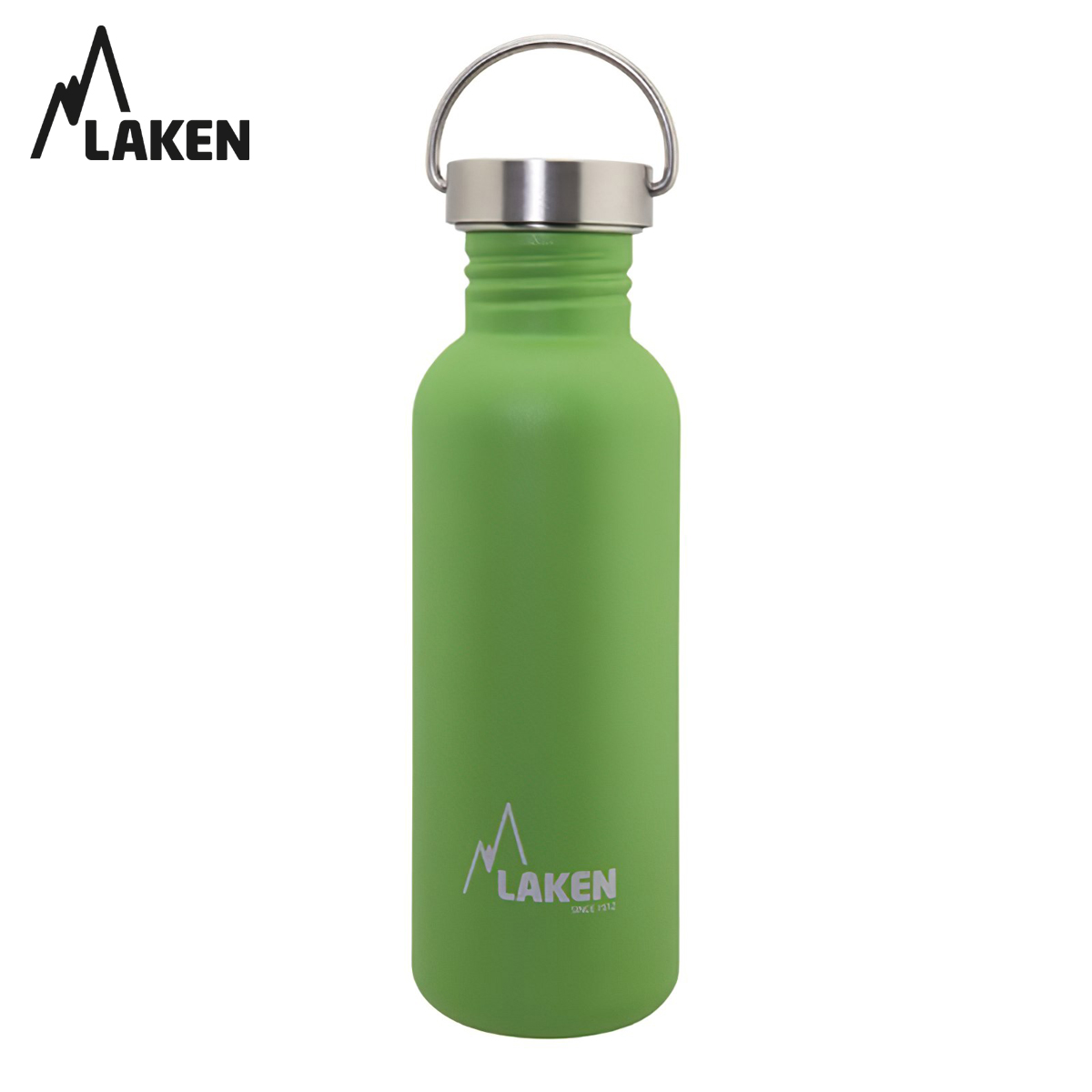 Bình Nước Inox Cắm Trại Laken Basic Steel 0.75L Nắp Thép