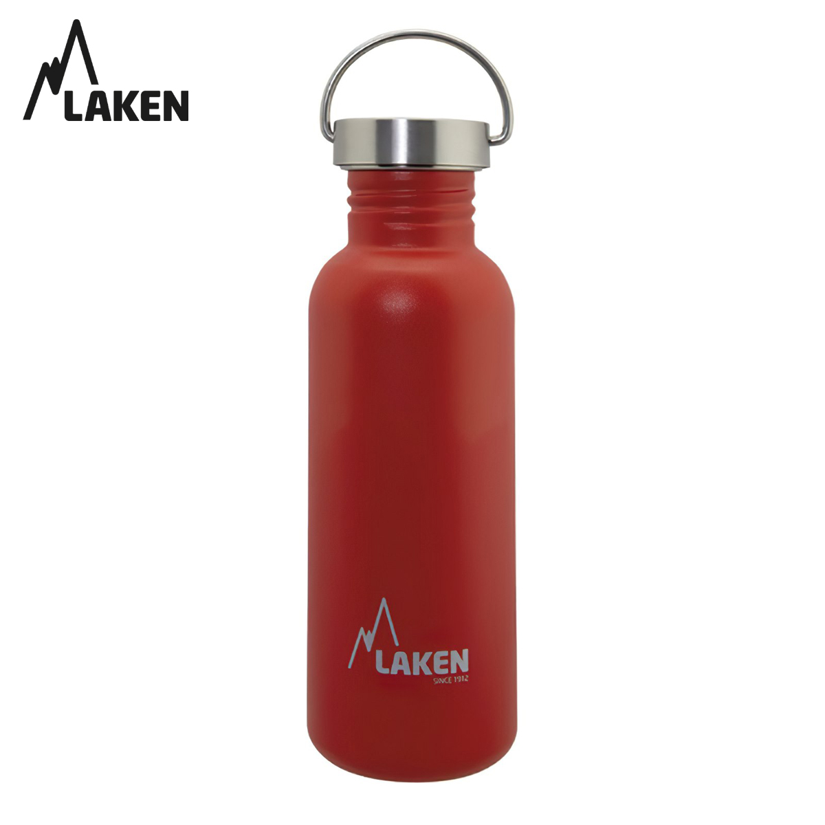 Bình Nước Inox Cắm Trại Laken Basic Steel 0.75L Nắp Thép